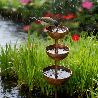 WingHaven™ – Bagnetto per Uccelli e Stazione di Alimentazione con Fontana