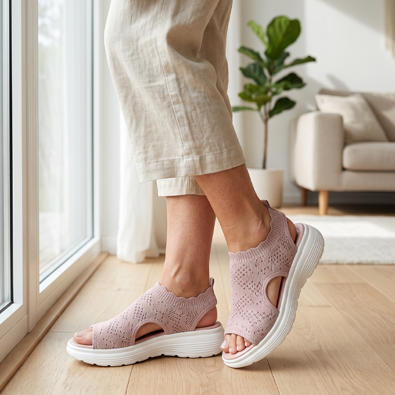 OrthaCloud™ – Sandali platform in maglia traspirante da donna