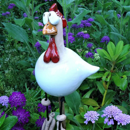 Gallina da giardino in ceramica – 1+1 GRATIS