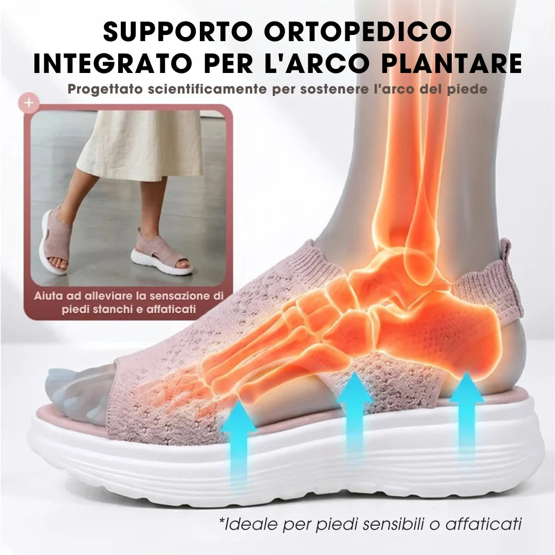 OrthaCloud™ – Sandali platform in maglia traspirante da donna