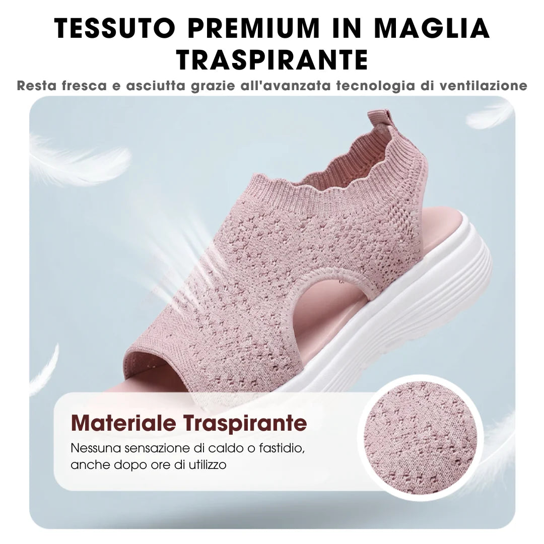 OrthaCloud™ – Sandali platform in maglia traspirante da donna