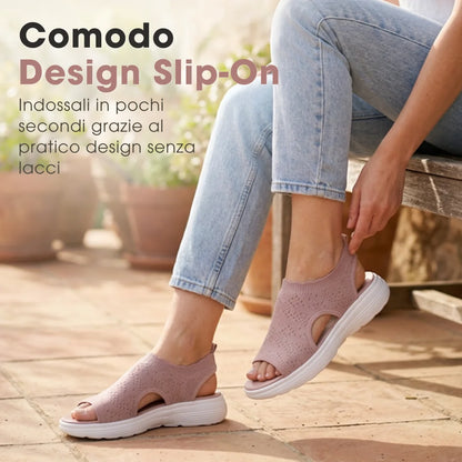 OrthaCloud™ – Sandali platform in maglia traspirante da donna